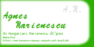 agnes marienescu business card